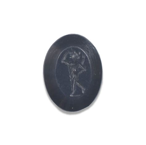 Roman intaglio stone depicting Satyr with lagobolon for sale | Roman ...