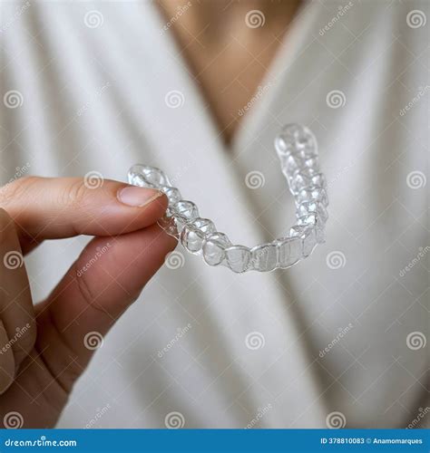 Transparent Aligner Orthodontic Device Above Teeth Cast Royalty-Free