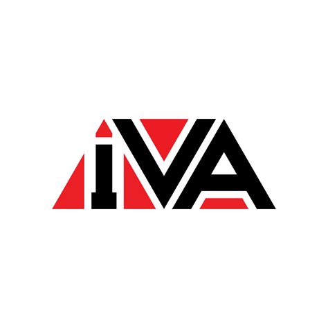 IVA triangle letter logo design with triangle shape. IVA triangle logo