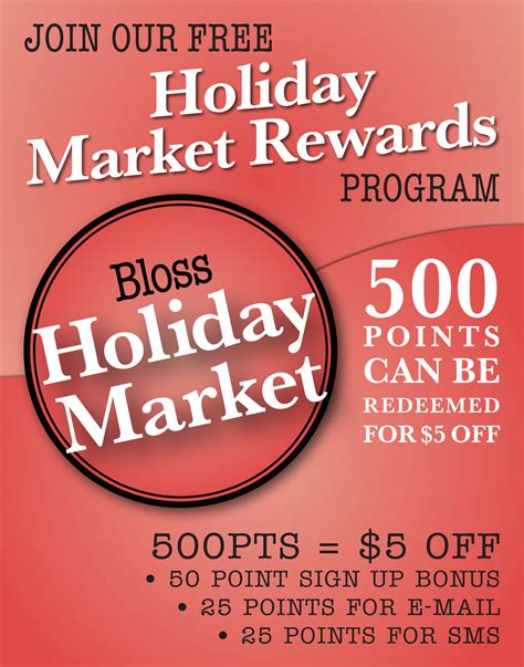 Rewards Program | Bloss Holiday Market