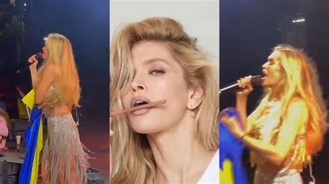 vera brezneva vystupila na scene  flagom ukrainy video