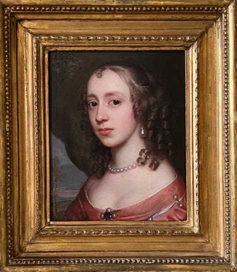 Proantic: English Portrait Of A Noble Woman From The 17th Century Circ