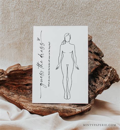 Guess the Dress Game, Bridal Shower Wedding Dress Game, Draw Dress