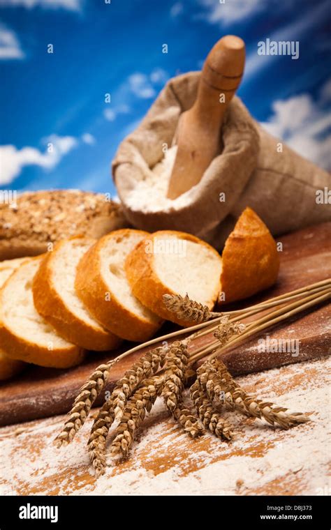 flour  traditional bread stock photo alamy