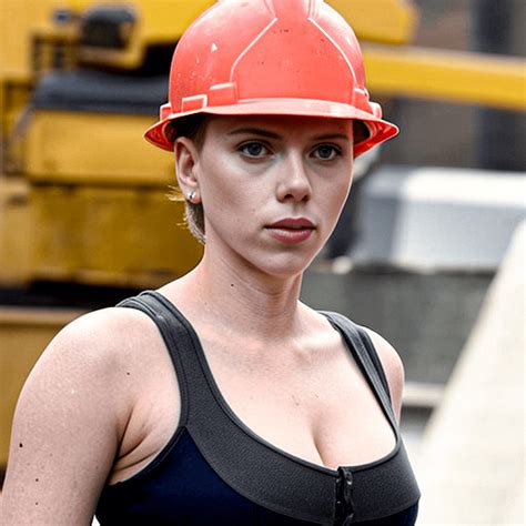 Scarlett Johansson as a construction worker...Why this look real AF