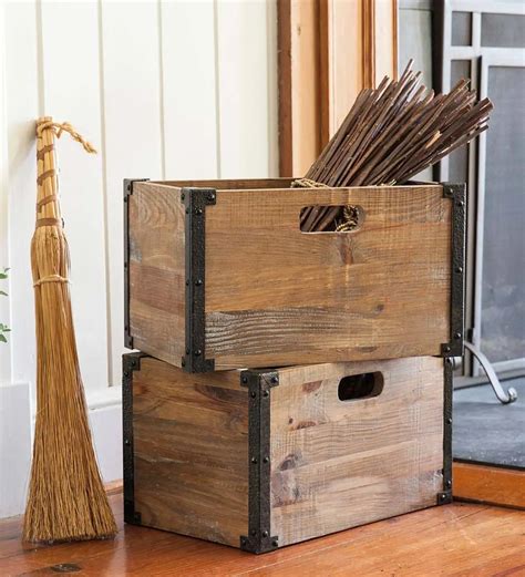 Add Style And Functionality With Wooden Crate Storage - Home Storage ...