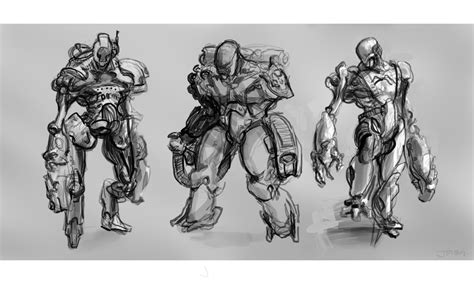 sci fi robot dudes  jasongriffiths  deviantart
