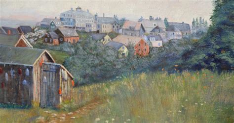 Richmond Irwin Kelsey - Vintage Coastal Maine Landscape "Island Inn