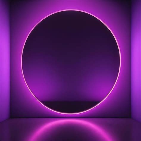 Premium AI Image | Purple light in a circle with a purple background