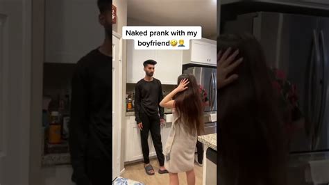 Naked girlfriend prank - YouTube
