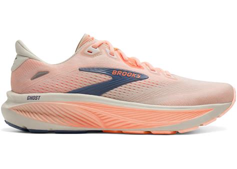 brooks ghost  star white cyber peach grey womens