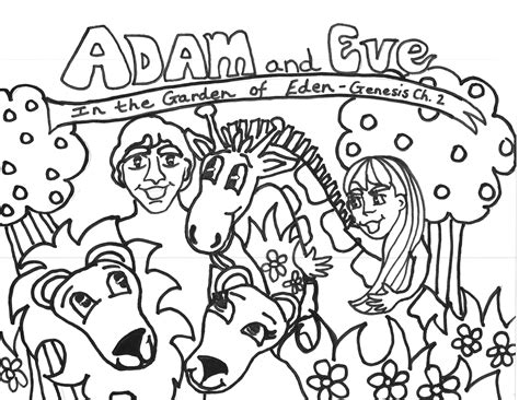Free Printable Adam and Eve Coloring Pages For Kids - Best Coloring ...