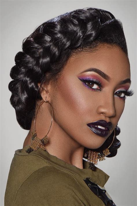 20+ Elegant Braided Updo For Black Hair | Fashion Style