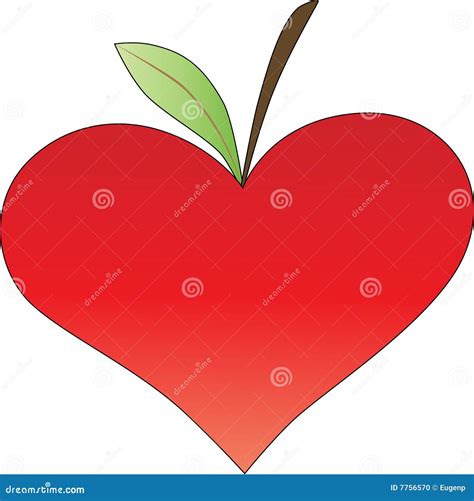 Cuore con il foglio illustrazione vettoriale. Illustrazione di