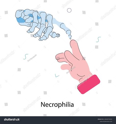Hand Drawn Mini Illustration Necrophilia Stock Vector (Royalty Free
