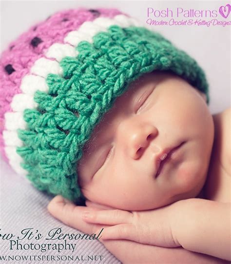 Crochet PATTERN - Crochet Watermelon Hat Pattern – Posh Patterns