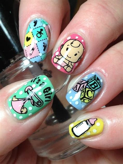Digit-al Dozen Does Birthday's: March 2017 | Baby nail art, Baby nails