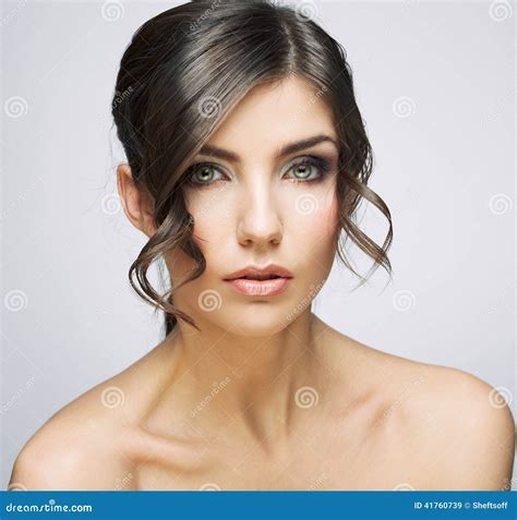 Portrait Of A Nude Woman Lying Down On The Bed Stock Photography