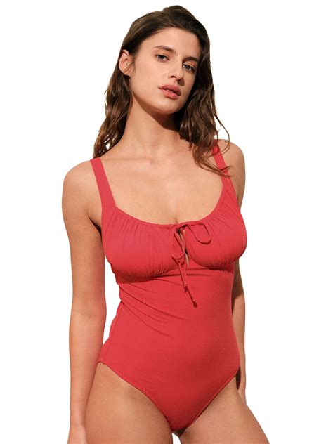 BERLOOK Women’s Tie Floral Sexy One-Piece Tankini Bathing Suits