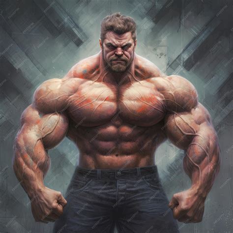 Premium AI Image | Extreme bodybuilder showing his muscles Huge athlete