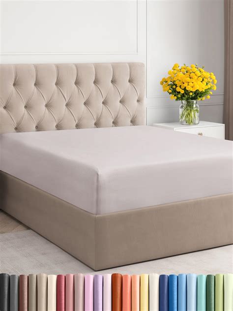 Amazon.com: King Size Fitted Bed Sheet - Hotel Luxury Single Fitted