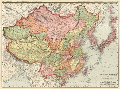 McNally's 1923 Map of the Chinese Empire - Art Source International