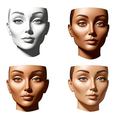 set   face models including    female models