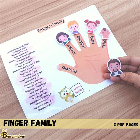 Finger Family Nursery Rhyme Busy Book Activity - Etsy