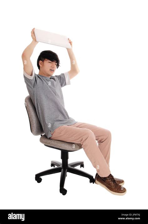 smashing computer cut  stock images pictures alamy