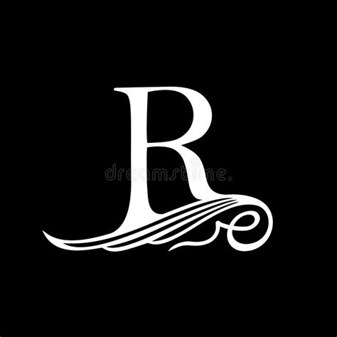 Прописная буква R для вензелей, эмблем и логотипов Красивый филигранный ...