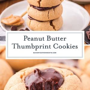 Peanut Butter Thumbprint Cookies - Savory Experiments