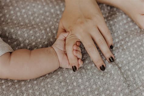 Newborn baby holding hand stock image. Image of love - 155018529