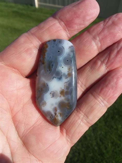 rare blue translucent ocean jasper cabochon rare blue agate