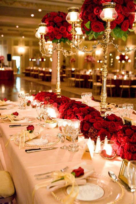 Red Centerpieces Wedding Table at Sebastian Williams blog