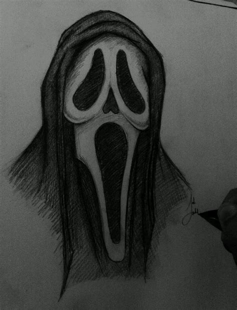 Ghost Face Drawing at PaintingValley.com | Explore collection of Ghost ...