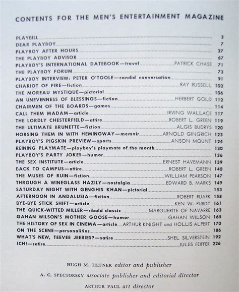 Playboy Magazine Vol 12 nº 09 september 1965 by Patrick Chase; Ray