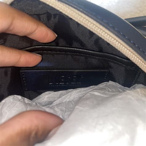 Diesel Women's Navy and Red Bag | Depop