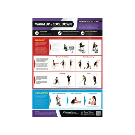 PosterFit Warm Up and Cool Down Chart on Sale at Gym Marine