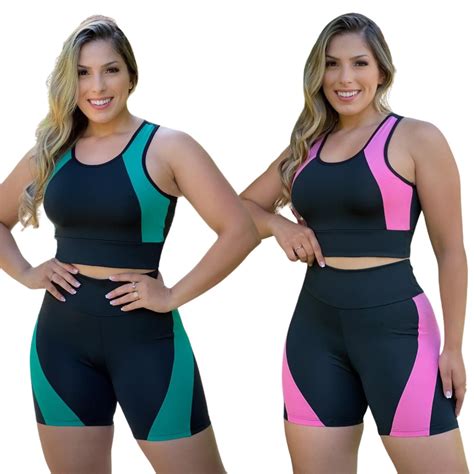 Roupa Do Miles Morales - 2 Conjuntos Fitness Feminino Roupa de Academia Top e Short - Escorrega ...