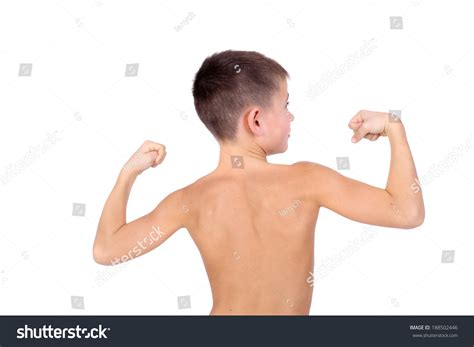 Handsome Little Boy Demonstrating His Muscles Stock Photo 188502446 ...