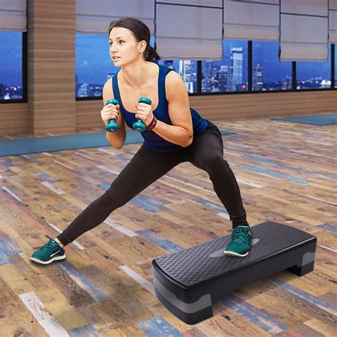 fitness aerobic step exercise stepper platform adjust