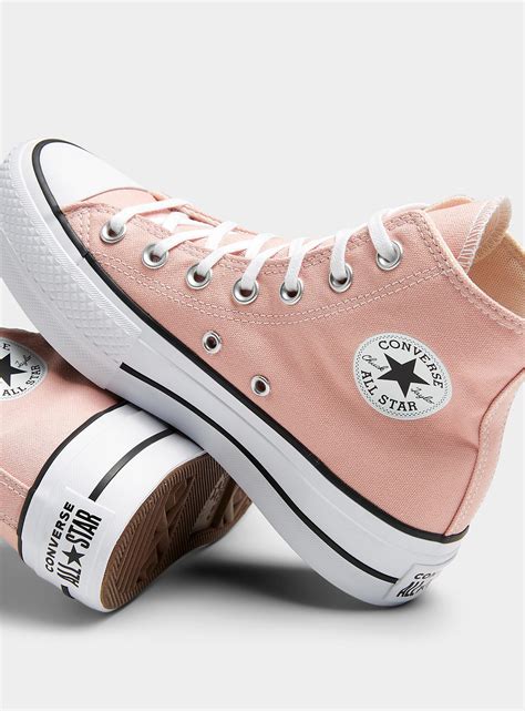 Converse Chuck Taylor All Star High Top Pink Clay Platform Sneakers ...