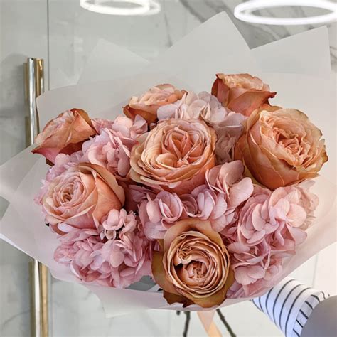 Гортензия, Пионовидная роза Arka flowers, цвет бежевый, 10 шт купить по ...