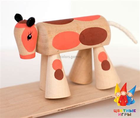 Идёт бычок качается 🐮 Деревянная игрушка, ручная работа. Живая ...