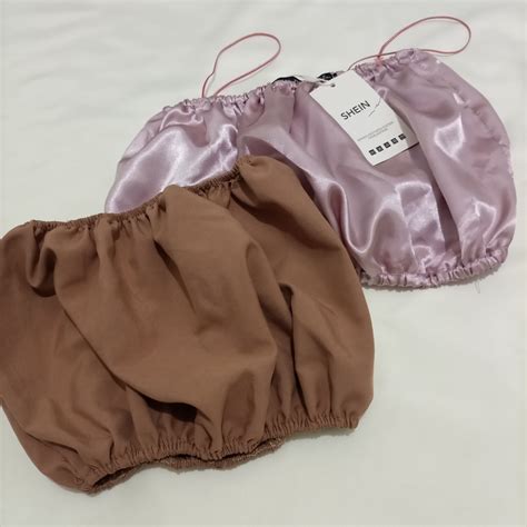 balloon crop top womens fashion tops  tops  carousell