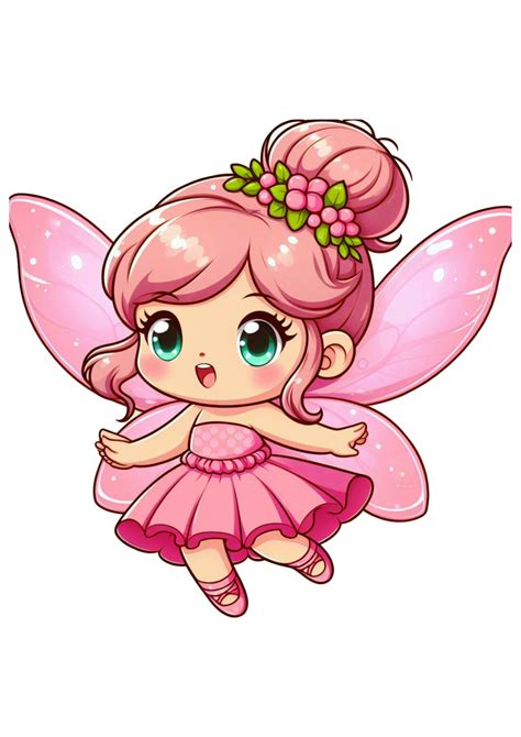 Fadas rosas para decoupage desenho png