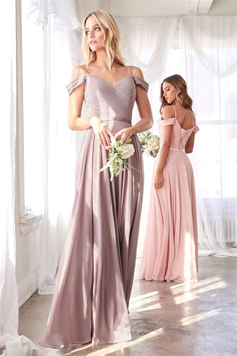 Mauve LaDivine CD0156 Long Bridesmaids Formal Off Shoulder Prom Dress