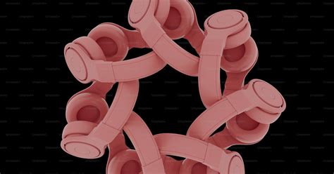 group  pink objects   black background photo  image