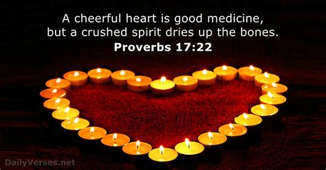 Proverbs 17:22 - Bible verse - DailyVerses.net