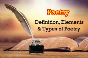 poetry definition elements types